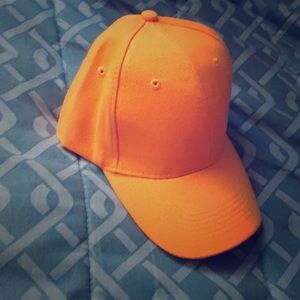 Orange baseball cap